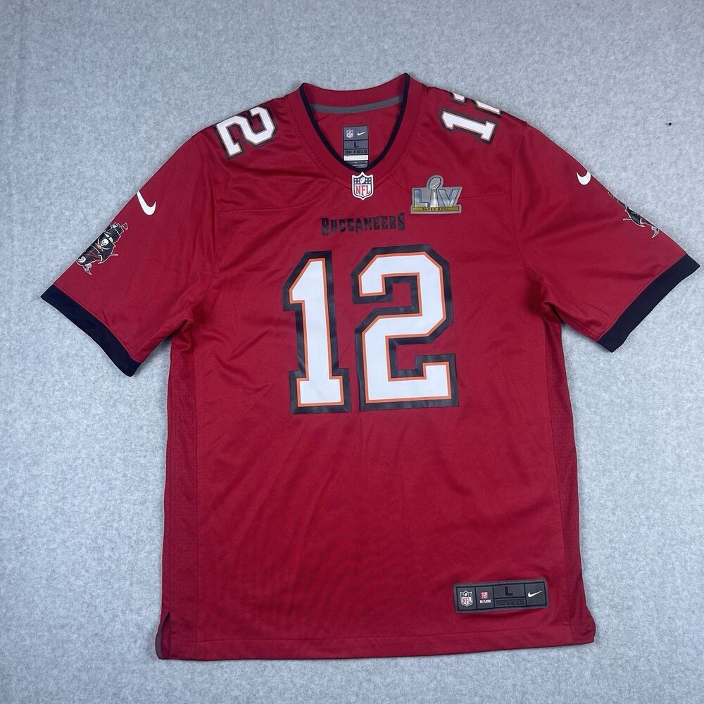 Nike Tom Brady Tampa Bay Buccaneers #12 Jersey Super Bowl LV Mens Large L NWOT